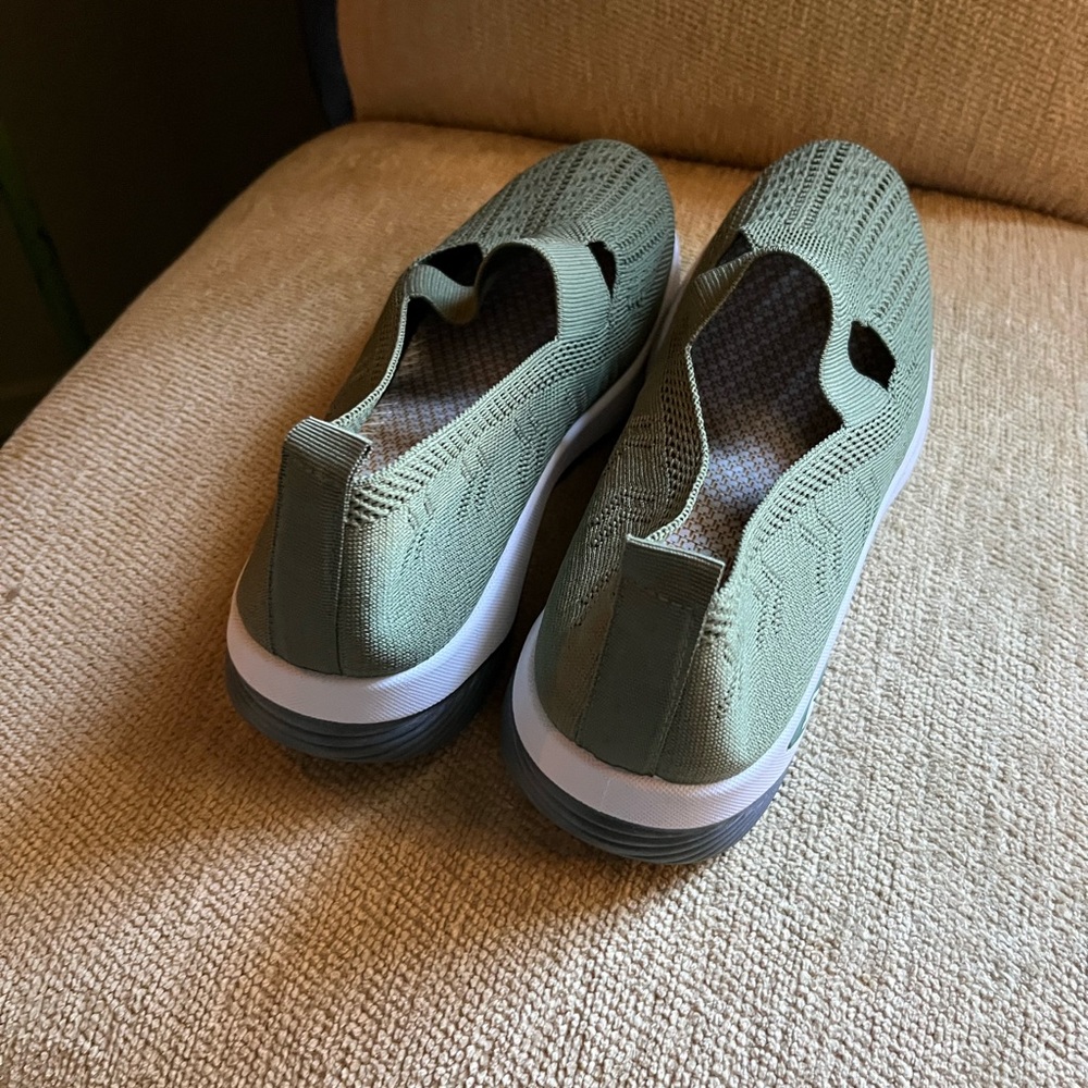 Olive Green Women's Slip-On Loafers
